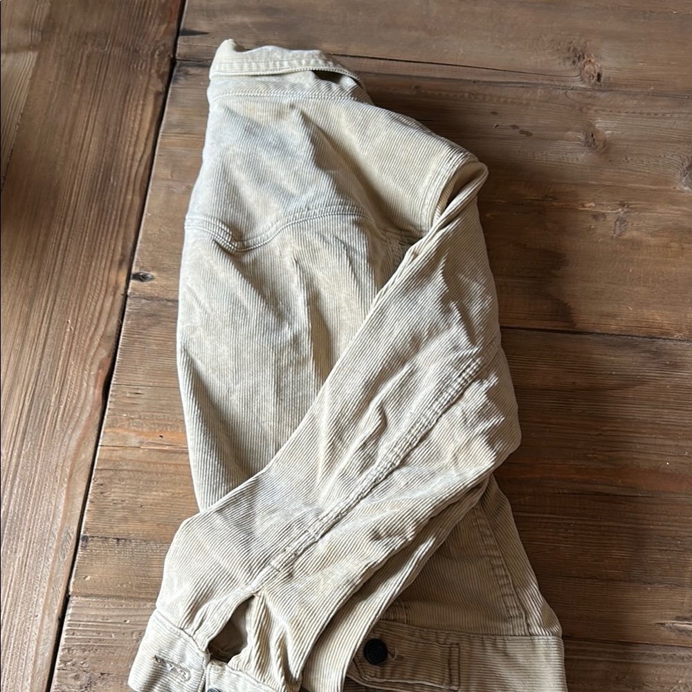 Vintage Abercrombie & Fitch Tan Corduroy Jacket, Y2K, Size S - Picture 3 of 4